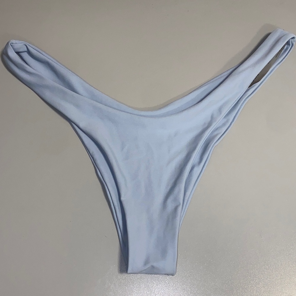 SHEIN Medium Powder Blue Cheeky Bikini Bottom